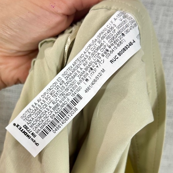 Zara satin cream pull on pants size M - Picture 13 of 14